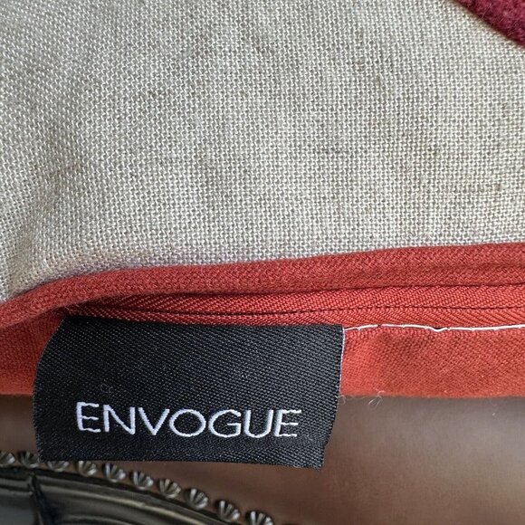 Envogue Decorative‎ Pillow Pumpkin Patch Embroidered Down Fill 19" x 19" EUC - Picture 8 of 10